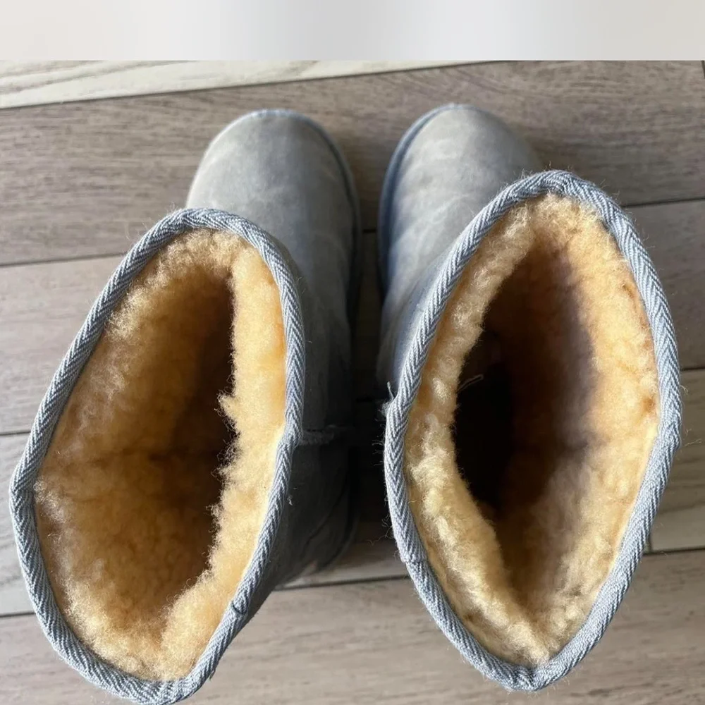 UGG Light Gray Suede Boots